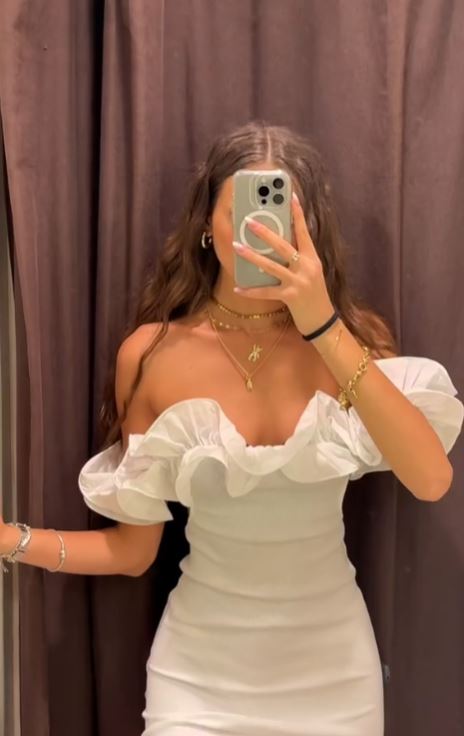 Glamour Rüschenkleid