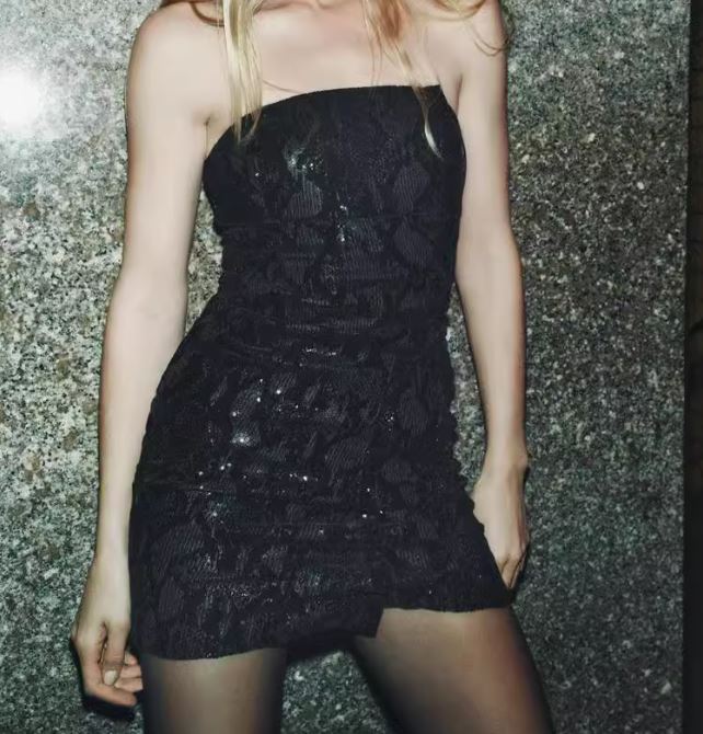 Glamour Abendkleid mit Glitzer