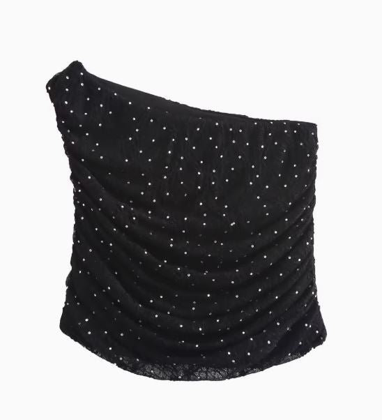 Elegantes Glitzer Zweiteiler-Set