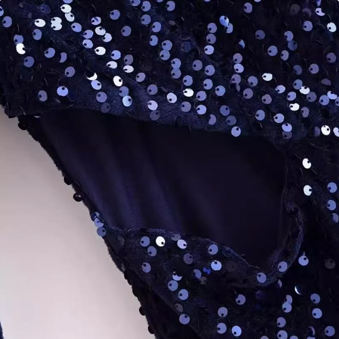 Shiny Blaues Paillettenkleid