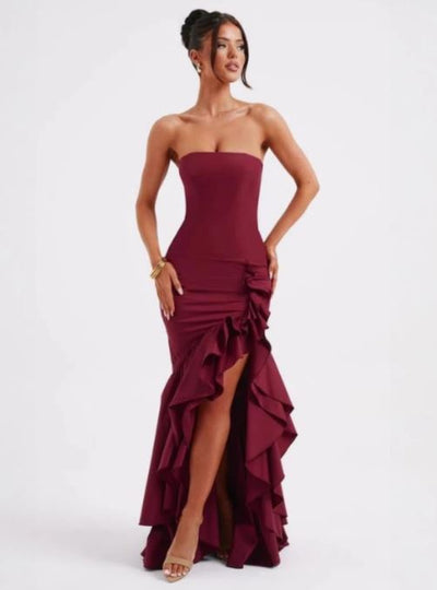 Elegantes Abendkleid mit Rüschen
